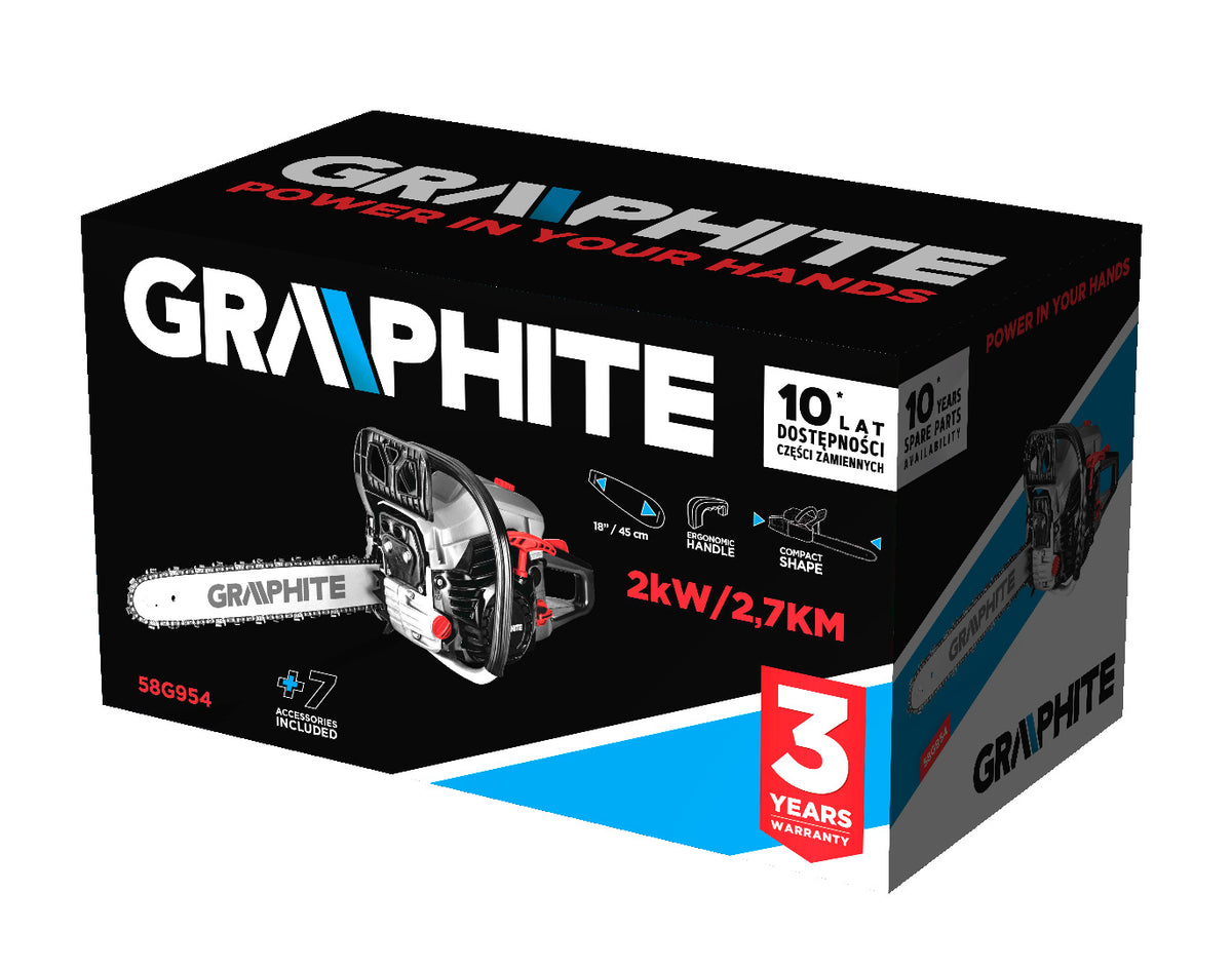 Reťazová píla 2kW (2.7HP, vodiaca lišta 18" od GRAPHITE nájdeš na naravis.sk