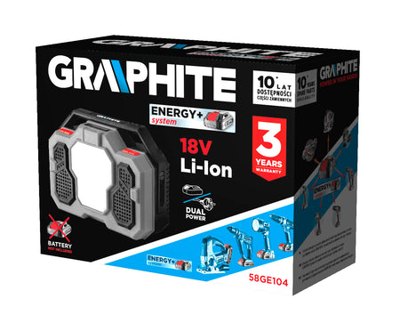 Energy+ 18V akumulátorové rádio, Li-on od GRAPHITE nájdeš na naravis.sk