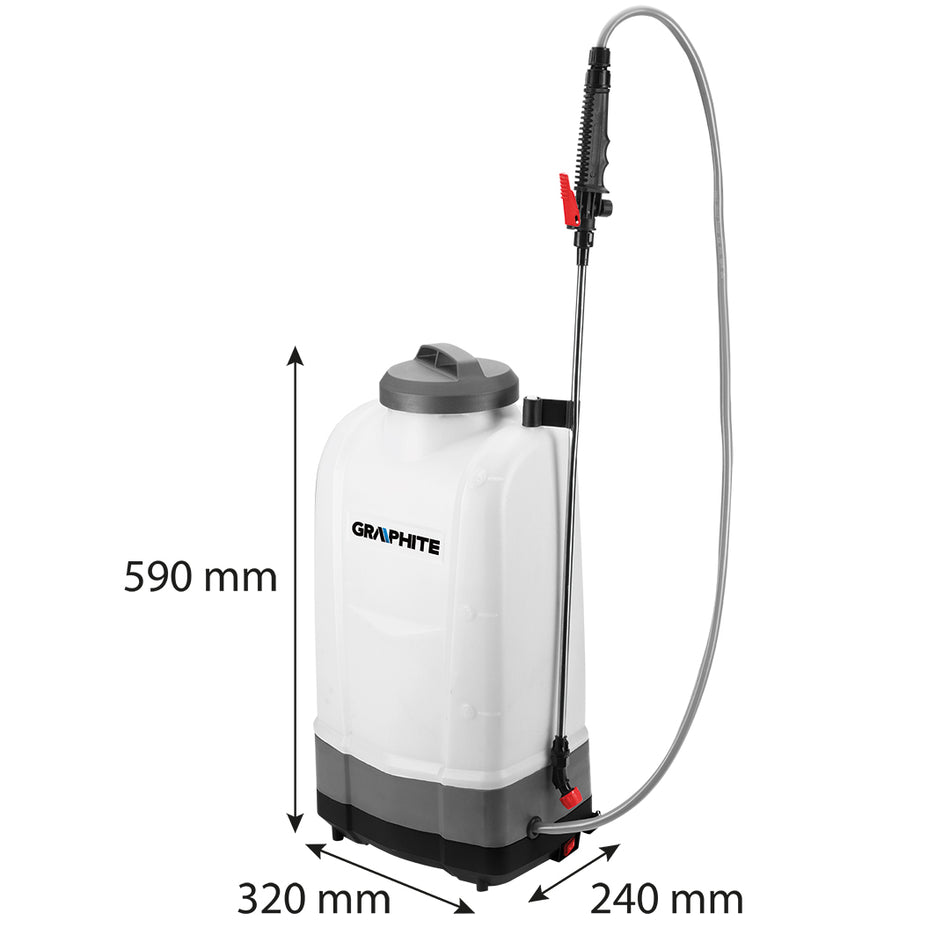 Energy + 18V, Li-lon akumulátorový postrekovač, 15L nádrž, bez akumulátora od GRAPHITE nájdeš na naravis.sk