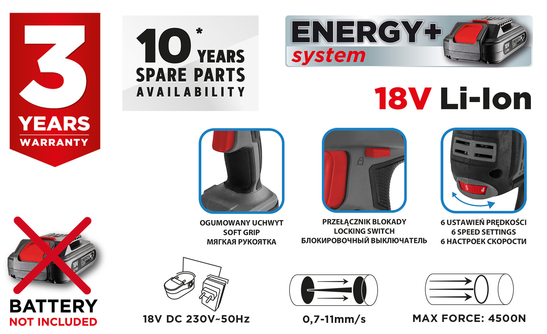 Energy+ 18V tesniaca pištoľ bez batérie od GRAPHITE nájdeš na naravis.sk