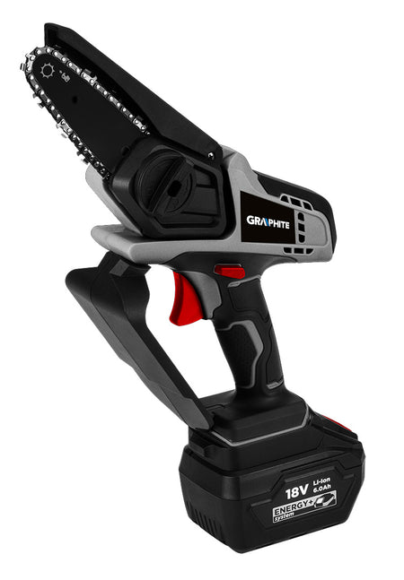 Akumulátorová mini reťazová píla Energy+ 18 V Li-lon, otáčky: 0-5400 ot/min od GRAPHITE nájdeš na naravis.sk