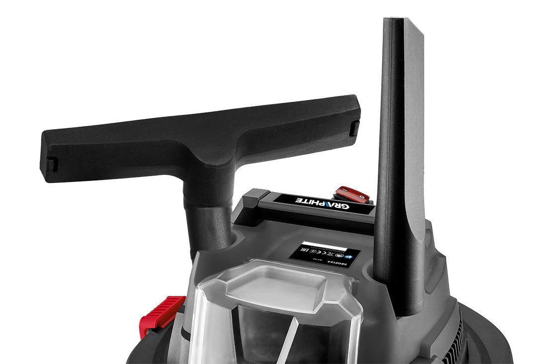 Vysávač Energy+ 18V Li-lon na mokré/suché vysávanie, 20 l nádrž, bez batérie od GRAPHITE nájdeš na naravis.sk