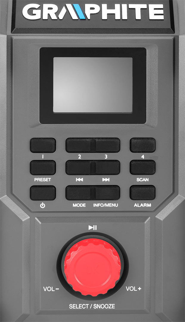 Energy+ 18V stavebné rádio bez akumulátora od GRAPHITE nájdeš na naravis.sk