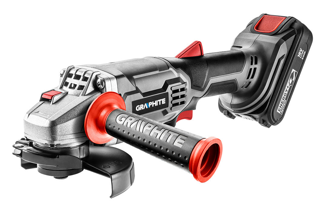Akumulátorová uhlová brúska Energy+ 125 mm od GRAPHITE nájdeš na naravis.sk
