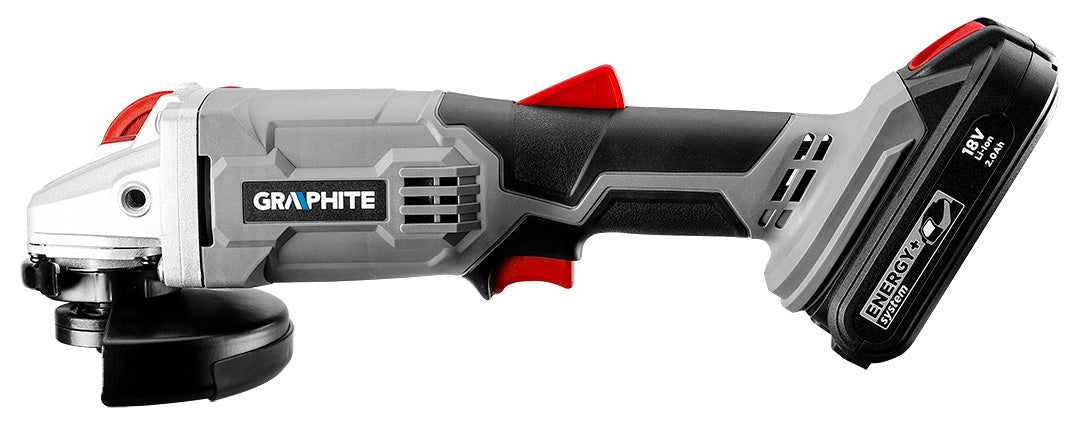 Akumulátorová uhlová brúska Energy+ 125 mm od GRAPHITE nájdeš na naravis.sk