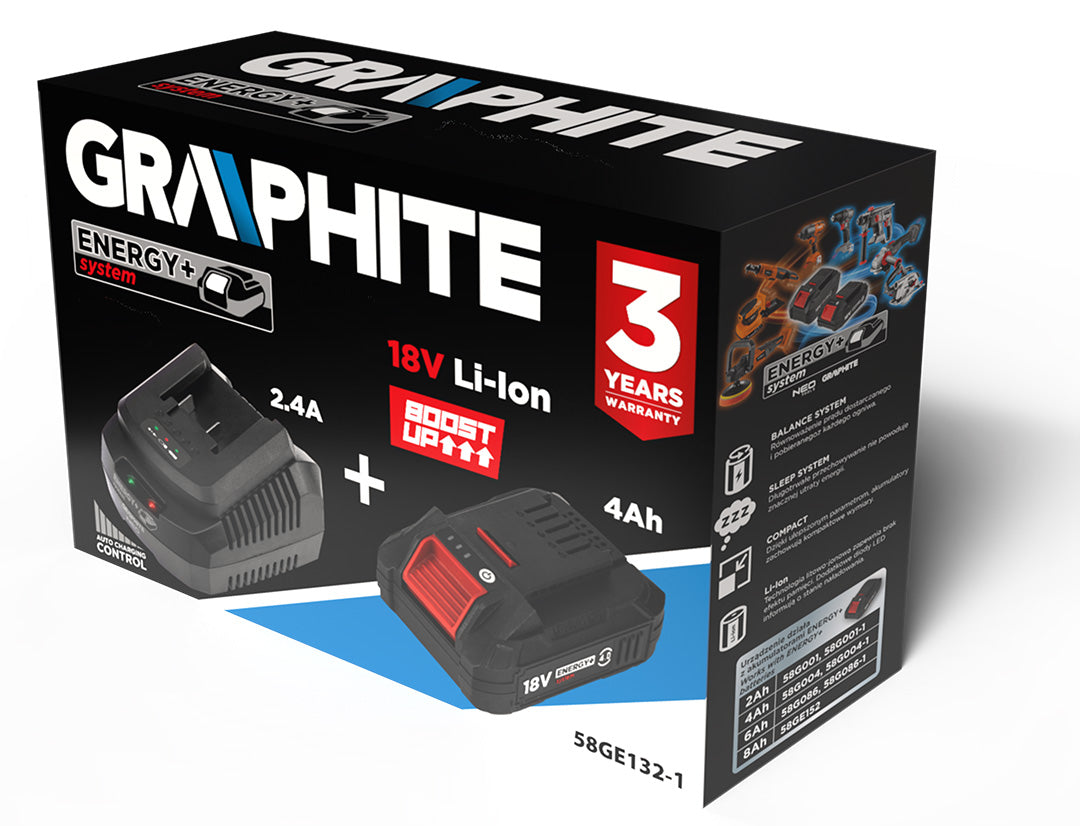 Súprava Energy+: 4Ah batéria BOOST UP s nabíjačkou od GRAPHITE nájdeš na naravis.sk