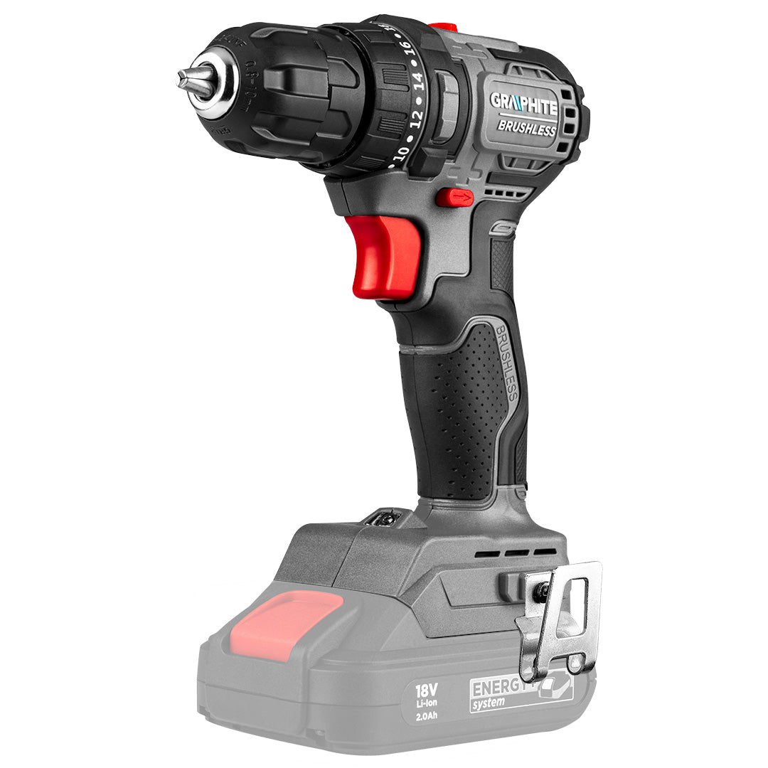 18V bezkartáčový vŕtací skrutkovač, 10mm skľučovadlo, kompaktný, Energy+, bez akumulátora od GRAPHITE nájdeš na naravis.sk