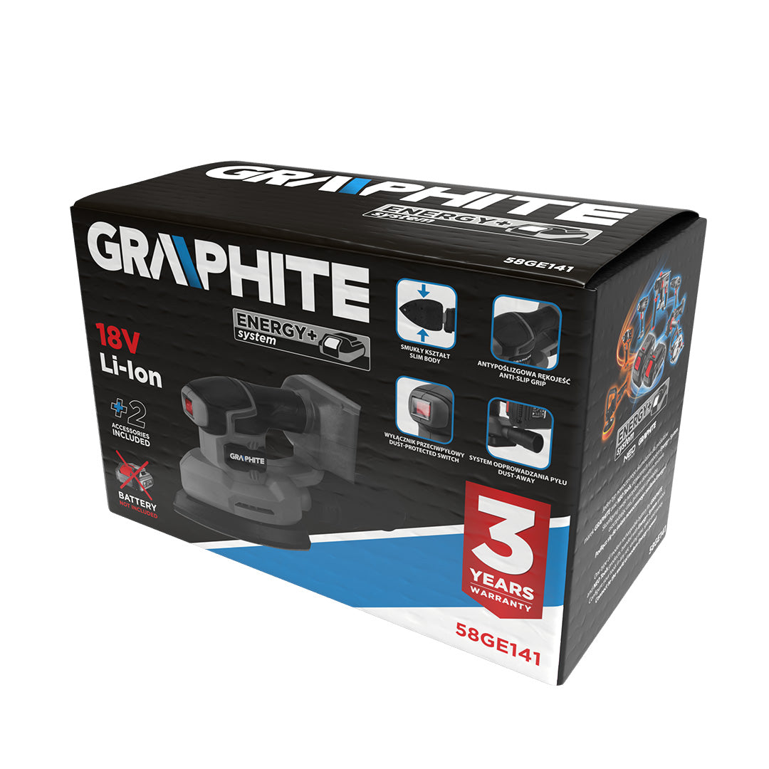 Orbitálna brúska DELTA Energy+ 18 V, bez batérie od GRAPHITE nájdeš na naravis.sk