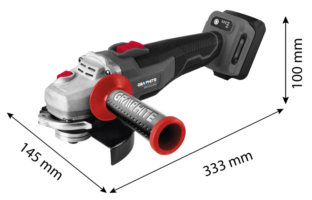 125mm bezkartáčová uhlová brúska Energy+ 0-9200/min-1, bez batérie od GRAPHITE nájdeš na naravis.sk