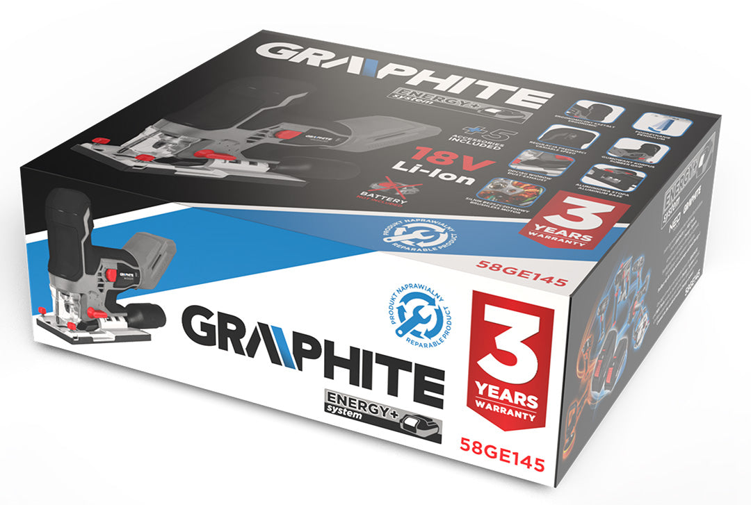 18V bezkartáčová priamočiara píla Energy+, bez akumulátora od GRAPHITE nájdeš na naravis.sk
