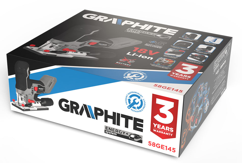 18V bezkartáčová priamočiara píla Energy+, bez akumulátora od GRAPHITE nájdeš na naravis.sk
