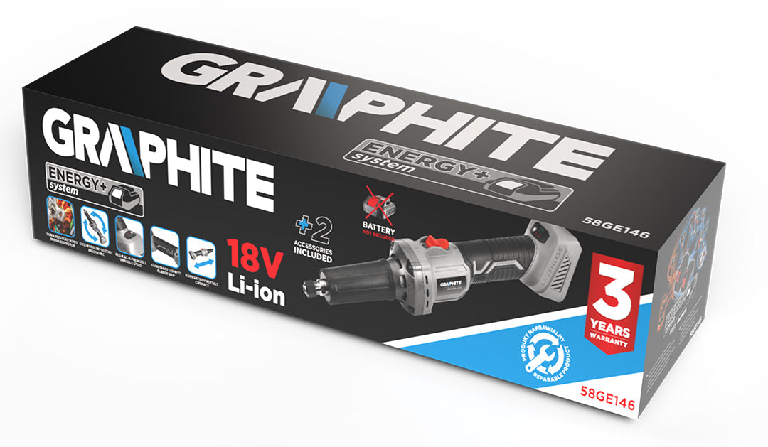18V bezkartáčová brúska Energy+, bez akumulátora od GRAPHITE nájdeš na naravis.sk