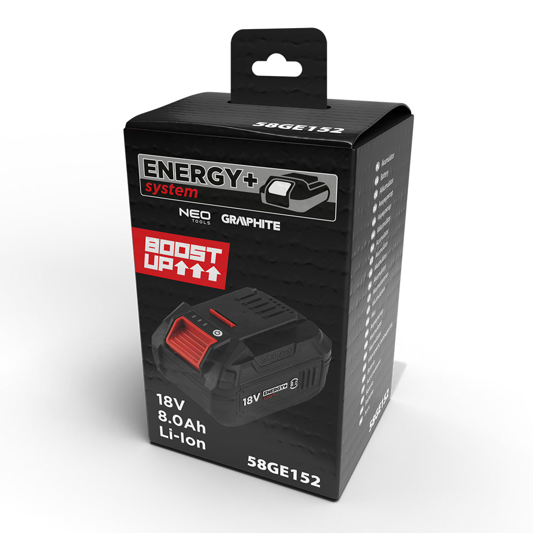 Batéria Energy+ 18V Li-Ion 8,0 Ah BOOST UP od GRAPHITE nájdeš na naravis.sk