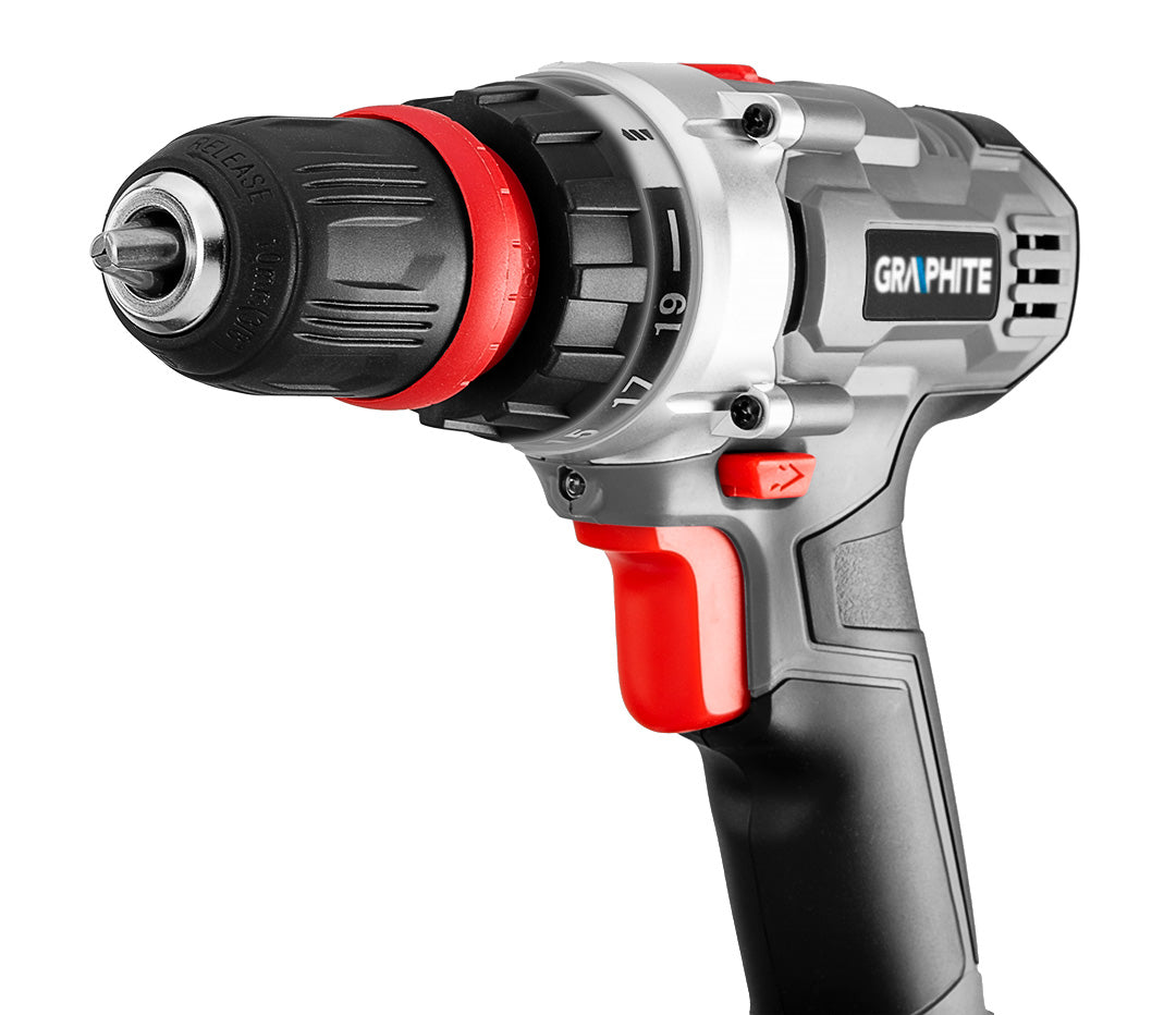 Súprava E+: vŕtačka/príklepová vŕtačka 58G022-AD so skrutkovačom 58G012 od GRAPHITE nájdeš na naravis.sk