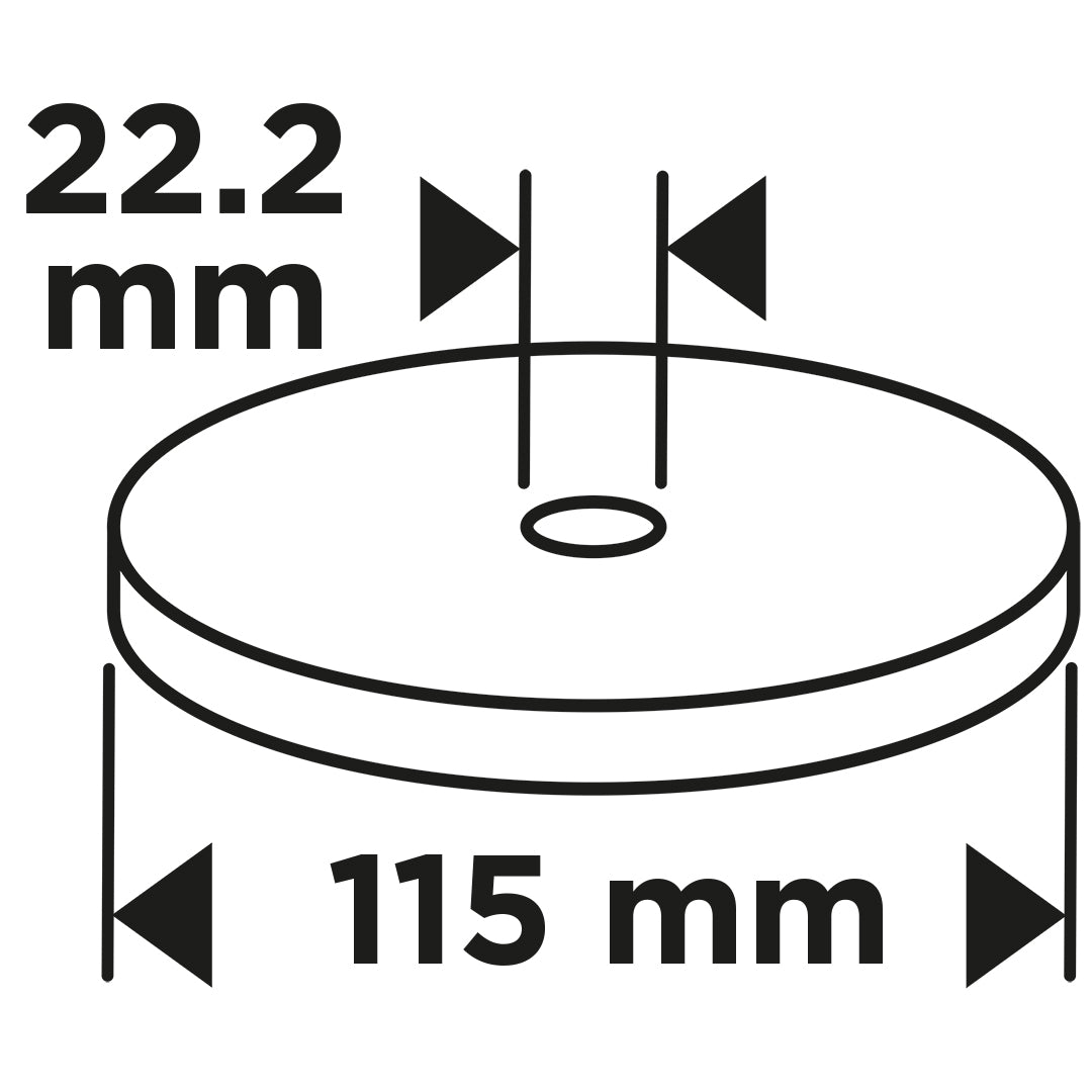 Klapkové koleso 115 x 22,2 mm, P40 od GRAPHITE nájdeš na naravis.sk