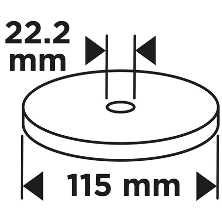 Klapkové koleso 115 x 22,2 mm, P100 od GRAPHITE nájdeš na naravis.sk