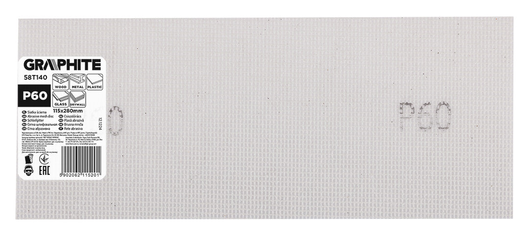 Brúsna mriežka biela 115 x 280 mm, P60 od GRAPHITE nájdeš na naravis.sk