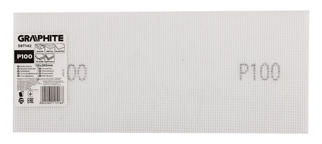 Brúsna mriežka biela 115 x 280 mm, P100 od GRAPHITE nájdeš na naravis.sk