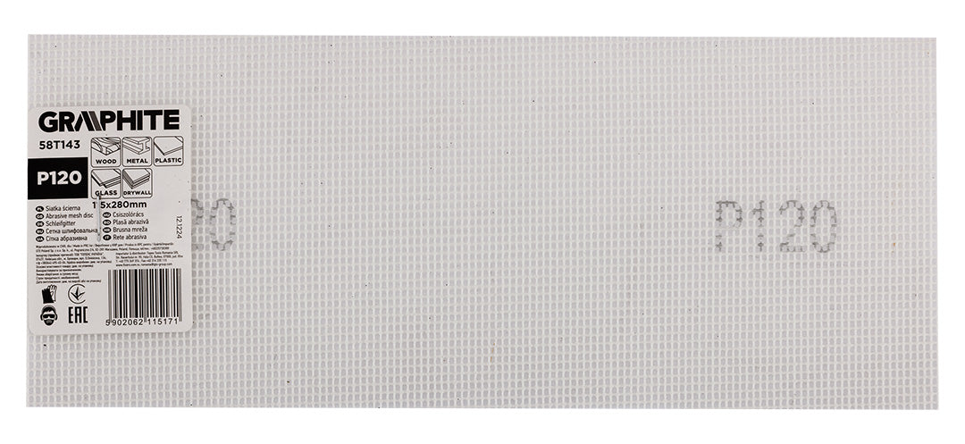 Brúsna mriežka biela 115 x 280 mm, P120 od GRAPHITE nájdeš na naravis.sk