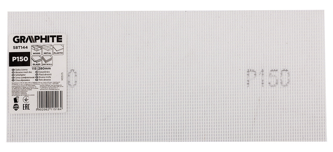 Brúsna mriežka biela 115 x 280 mm, P150 od GRAPHITE nájdeš na naravis.sk