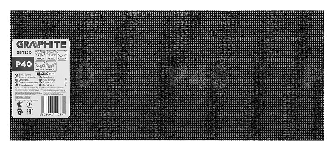 Brúsny list 115 x 280 mm, P40 od GRAPHITE nájdeš na naravis.sk