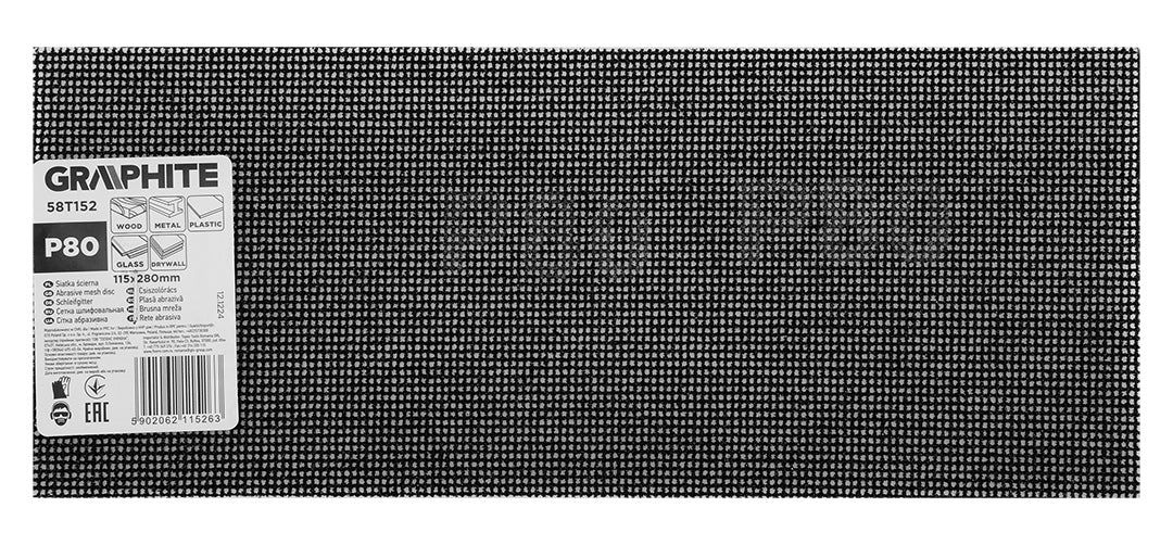 Brúsny list 115 x 280 mm, P80 od GRAPHITE nájdeš na naravis.sk