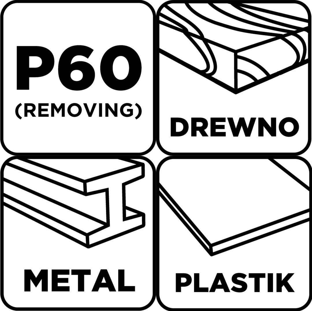 Brúsne listy 93 x 230 mm, P60, 5 ks, bez otvorov od GRAPHITE nájdeš na naravis.sk