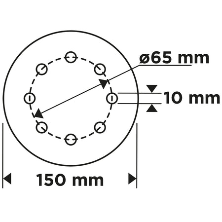 Brúsne kotúče so suchým zipsom 150 mm, P150, 5 ks, s 8 otvormi od GRAPHITE nájdeš na naravis.sk