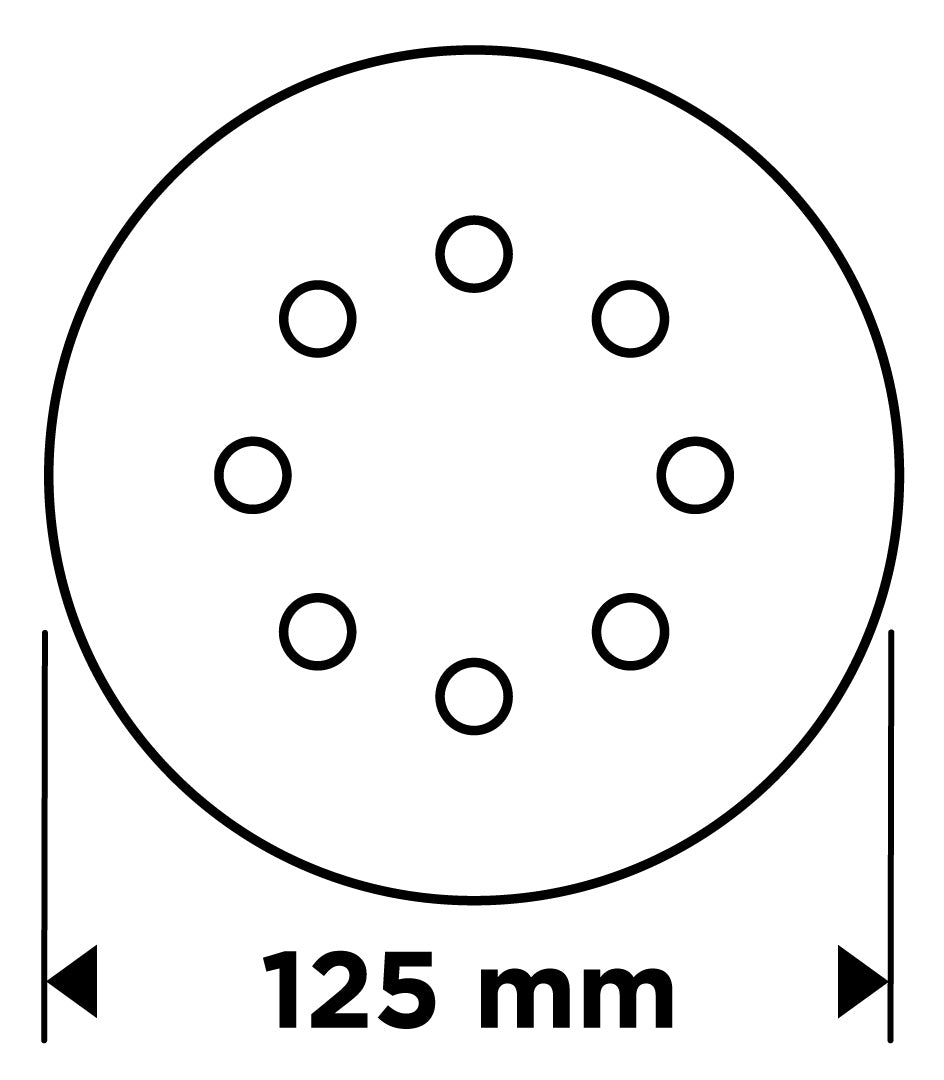 Brúsne kotúče s otvormi na suchý zips 125 mm, P80, 5 ks. od GRAPHITE nájdeš na naravis.sk