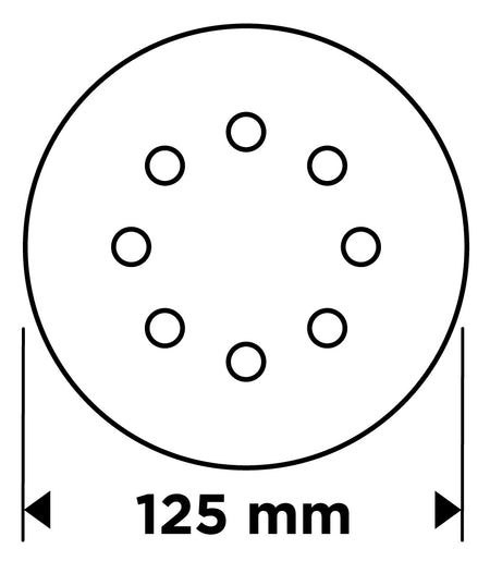 Brúsne kotúče s otvormi na suchý zips 125 mm, P80, 5 ks. od GRAPHITE nájdeš na naravis.sk