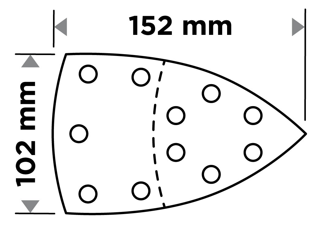 Brúsne listy na suchý zips, žehlička 102 x 152 mm, P120, 5 ks, s 11 otvormi od GRAPHITE nájdeš na naravis.sk