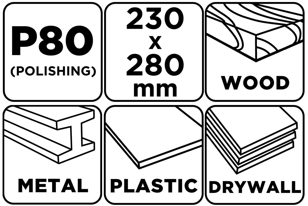 Brúsny list 230 x 280 mm, P80 od GRAPHITE nájdeš na naravis.sk