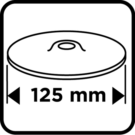 Kotúč na suchý zips 125 mm x 8 mm, závit M14 od GRAPHITE nájdeš na naravis.sk