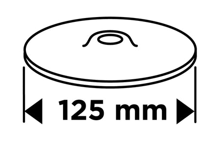 Kotúč na suchý zips 125 mm x 8 mm, závit M14 od GRAPHITE nájdeš na naravis.sk