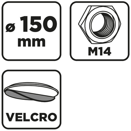 Upínací kotúč so suchým zipsom 150 mm x 8 mm, závit M14 od GRAPHITE nájdeš na naravis.sk