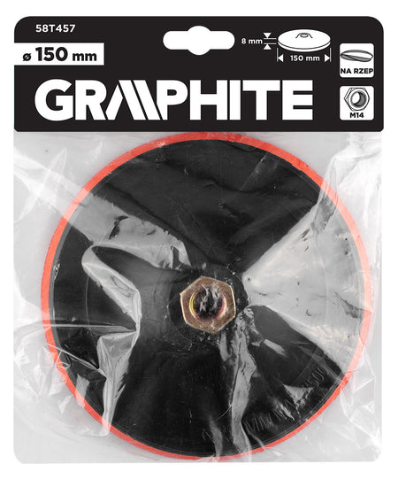 Upínací kotúč so suchým zipsom 150 mm x 8 mm, závit M14 od GRAPHITE nájdeš na naravis.sk