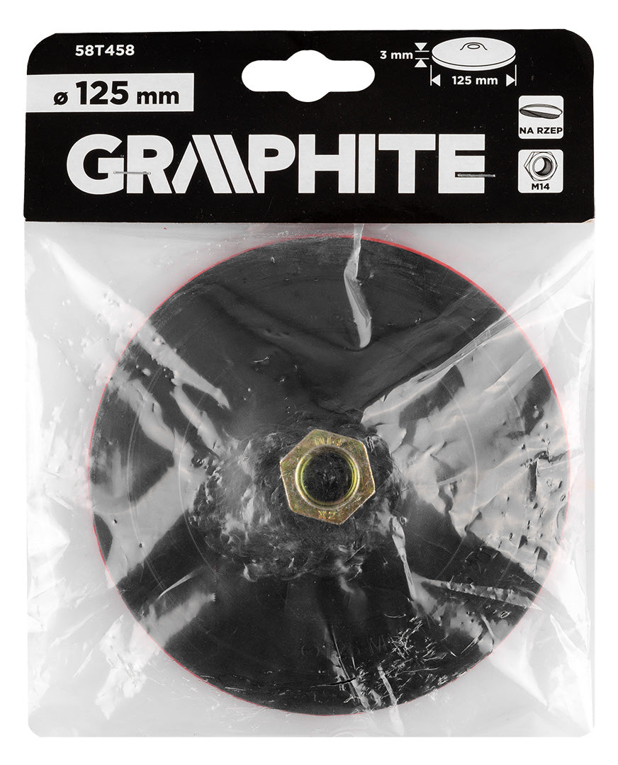 Kotúč na suchý zips 125 mm x 3 mm, závit M14 od GRAPHITE nájdeš na naravis.sk
