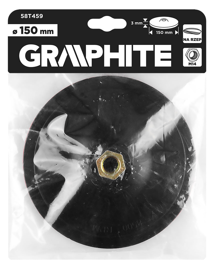 Upínací kotúč so suchým zipsom 150 mm x 3 mm, závit M14 od GRAPHITE nájdeš na naravis.sk