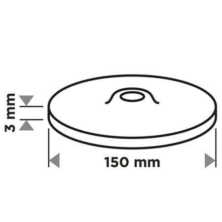Upínací kotúč so suchým zipsom 150 mm x 3 mm, závit M14 od GRAPHITE nájdeš na naravis.sk