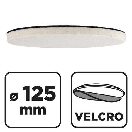 Leštiaca plsť na suchý zips 125 x 8 mm od GRAPHITE nájdeš na naravis.sk