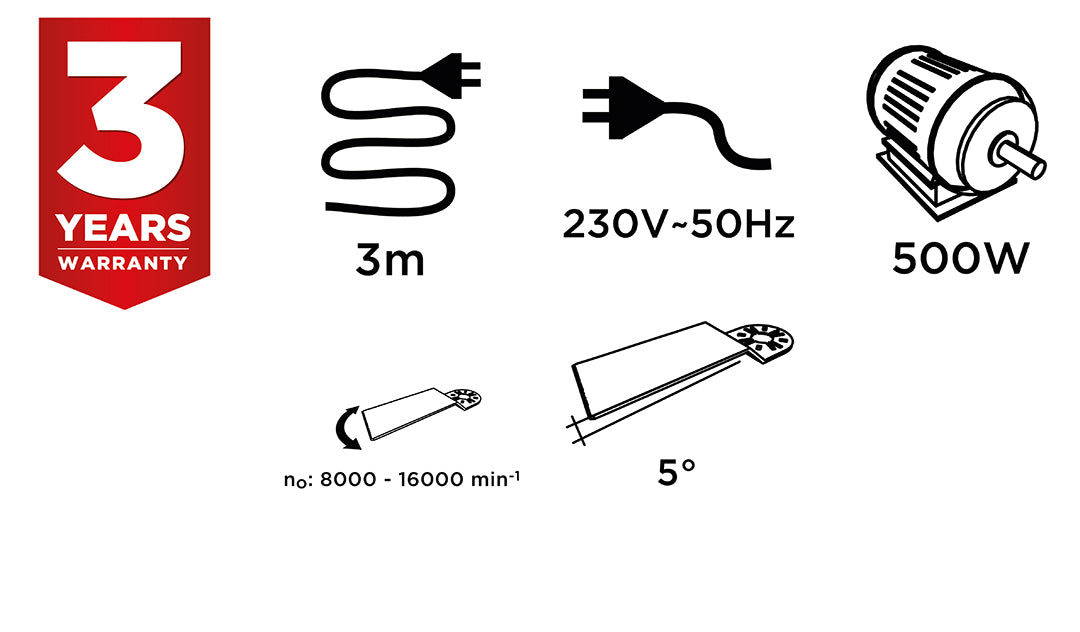 Multifunkčné náradie 500 W, rýchlosť oscilácie 8000-16000 ot/min, kufrík od GRAPHITE nájdeš na naravis.sk