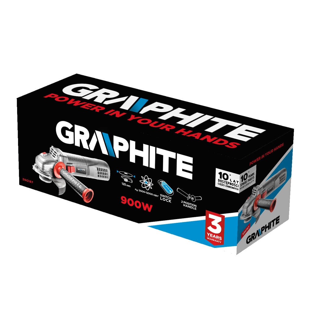Uhlová brúska 900W, 125mm kotúče, nastaviteľná rýchlosť 3000-12000 min⁻1 od GRAPHITE nájdeš na naravis.sk