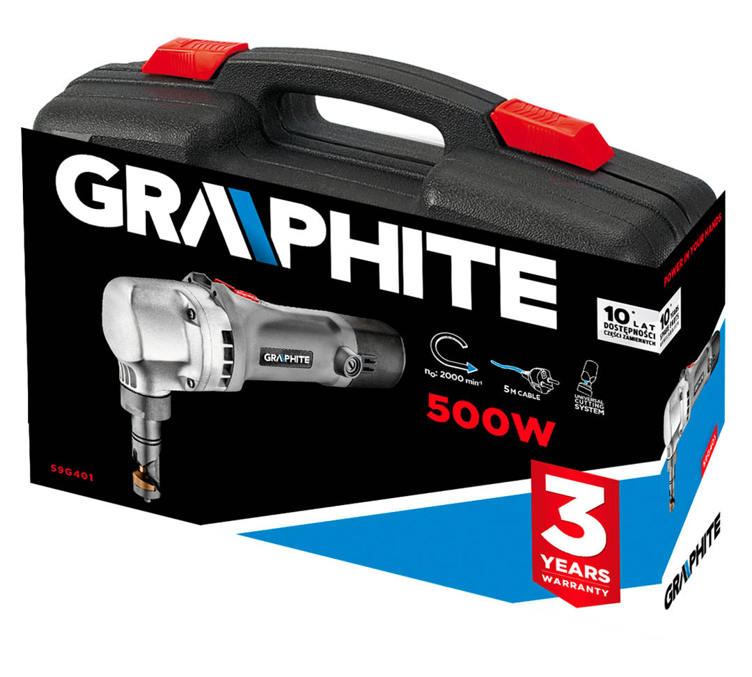 Nožnice na kov 500W, kufor od GRAPHITE nájdeš na naravis.sk