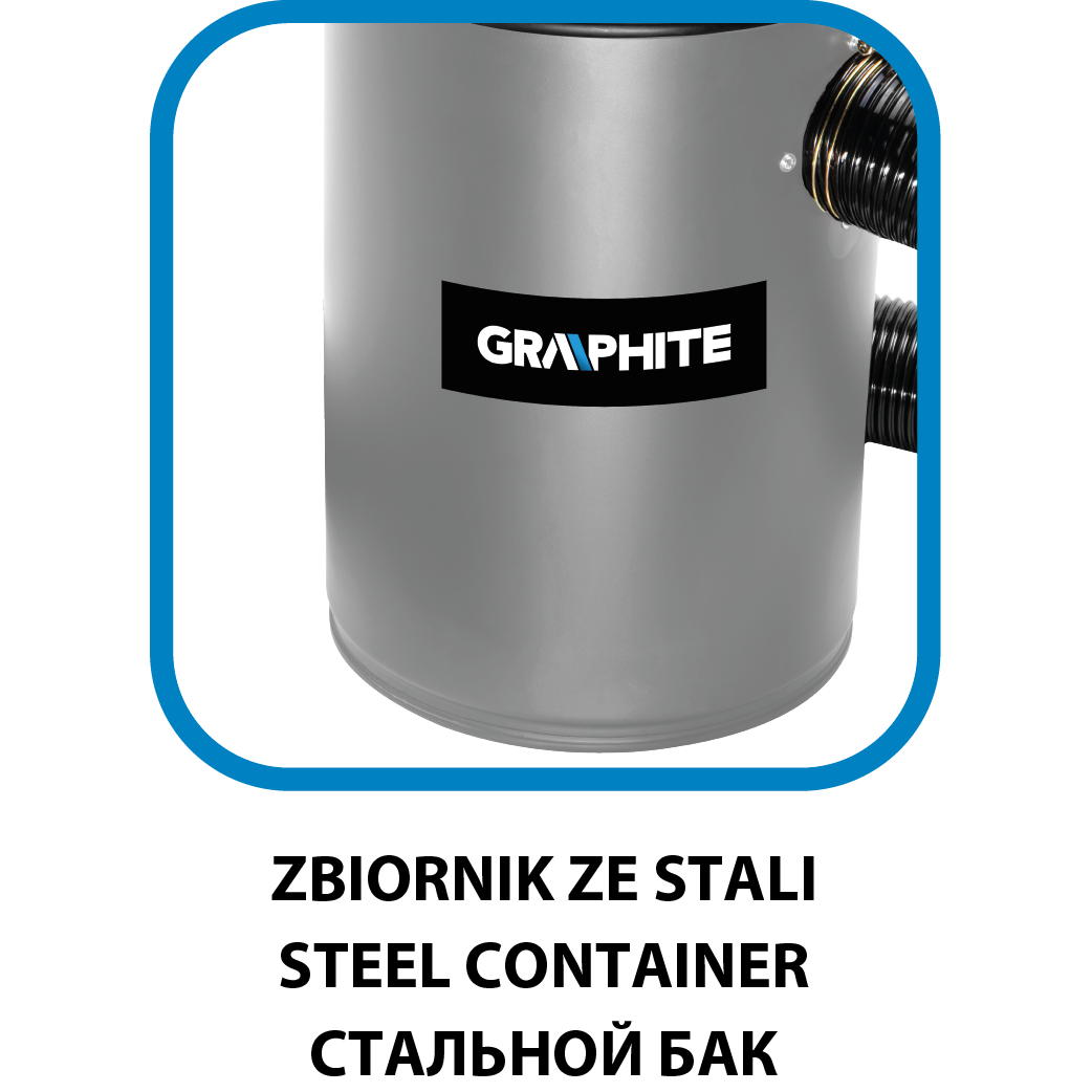 Odsávanie čipov 1100W 50 L od GRAPHITE nájdeš na naravis.sk