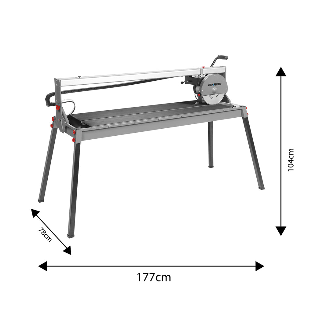 Rezací stroj na dlaždice 1500 W, 250x25, rozsah rezania 1200 mm od GRAPHITE nájdeš na naravis.sk