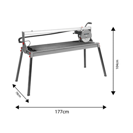Rezací stroj na dlaždice 1500 W, 250x25, rozsah rezania 1200 mm od GRAPHITE nájdeš na naravis.sk