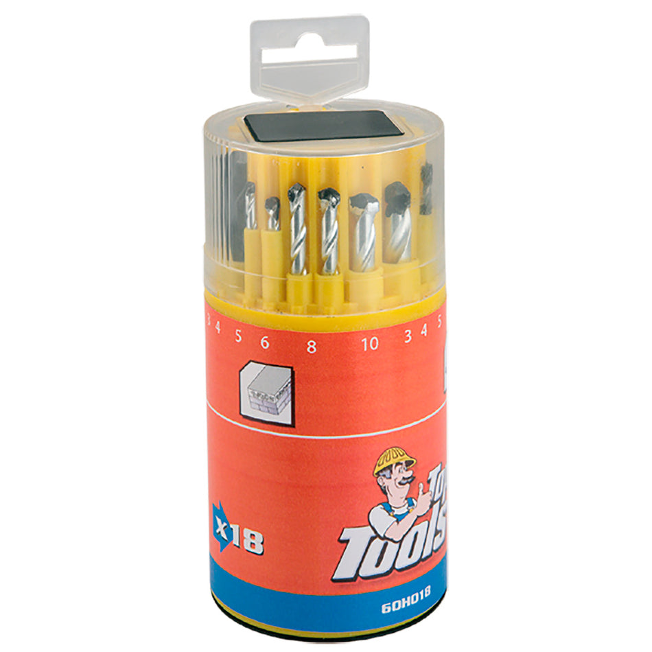 Rôzne vrtáky (kov / betón / drevo), 18 ks sada od Top Tools nájdeš na naravis.sk