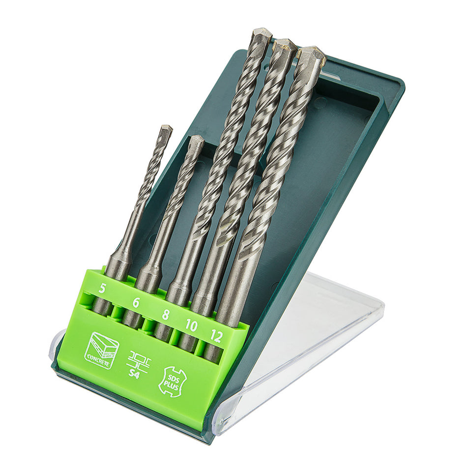 Vrták do betónu SDS Plus, 5, 6 x 110 mm + 8, 10, 12 x 160 mm, x 5 ks od VERTO nájdeš na naravis.sk