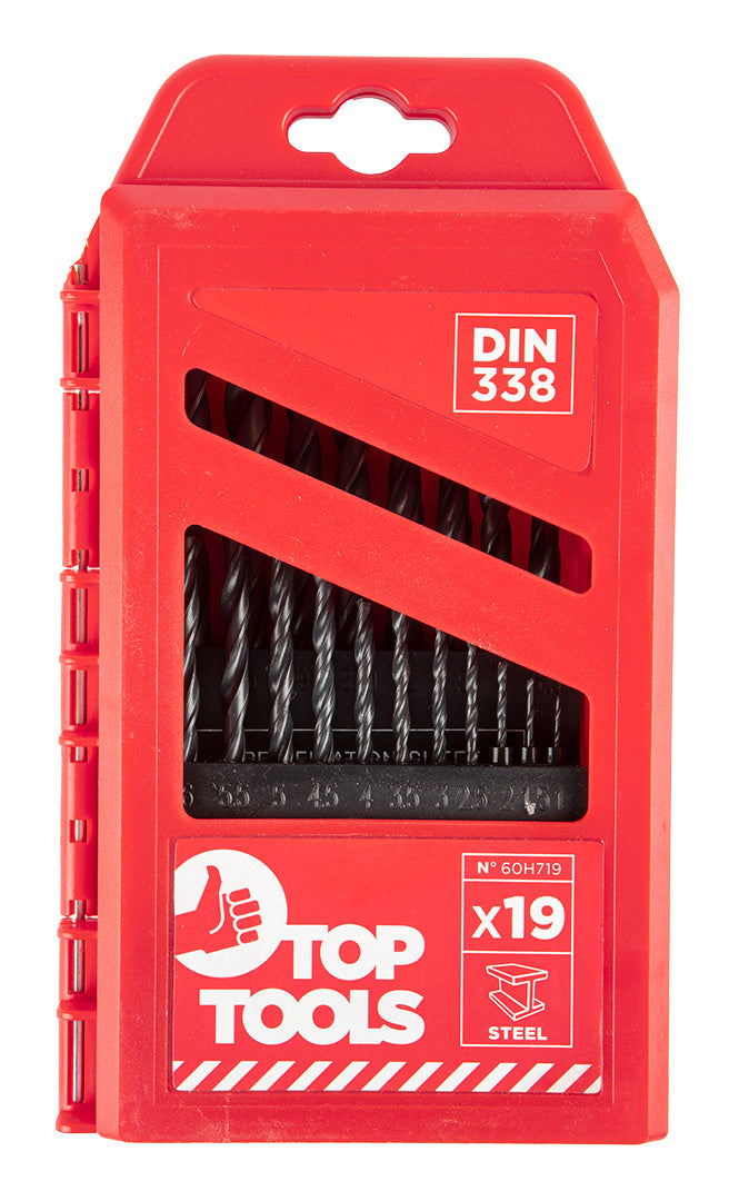 Vrták do kovu, HSS, sada, 1,0 - 10,0 mm, 19 ks od Top Tools nájdeš na naravis.sk