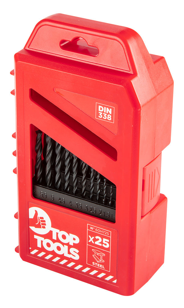 Vrták do kovu, HSS, sada, 1,0 - 13,0 mm, 25 ks od Top Tools nájdeš na naravis.sk